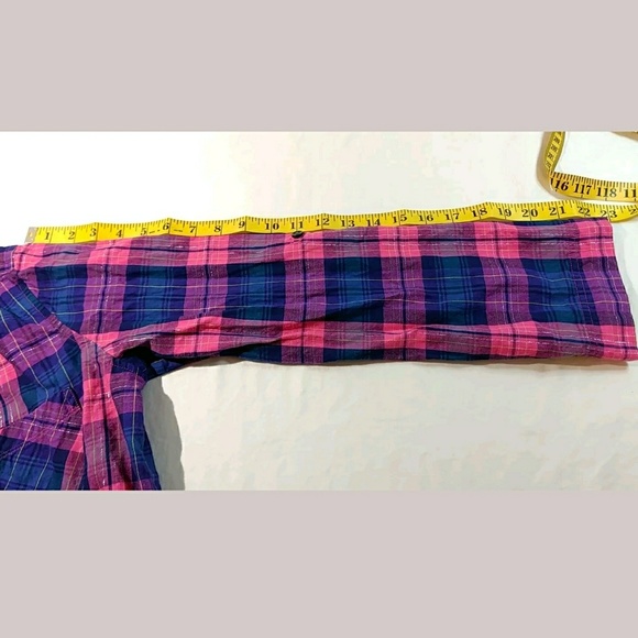 Victoria's Secret Pink Plaid Shirt Button Down - Picture 5 of 8